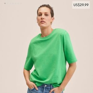Mango shoulder pad t-shirt